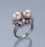 Perlen-Diamant-Ring.