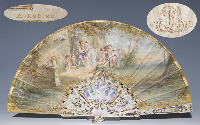 Französischer de Luxe-Faltfächer.