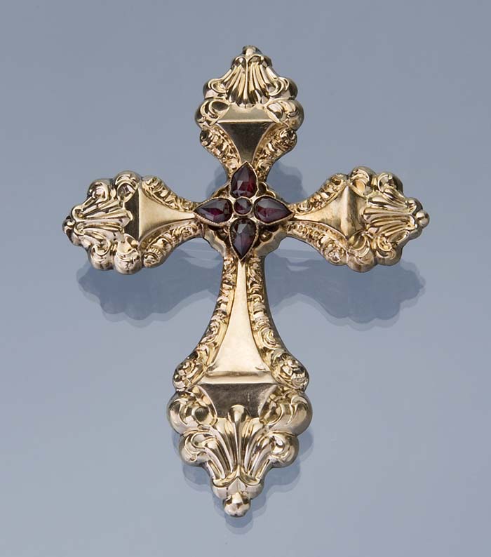 Große Biedermeier-Kreuzbrosche.