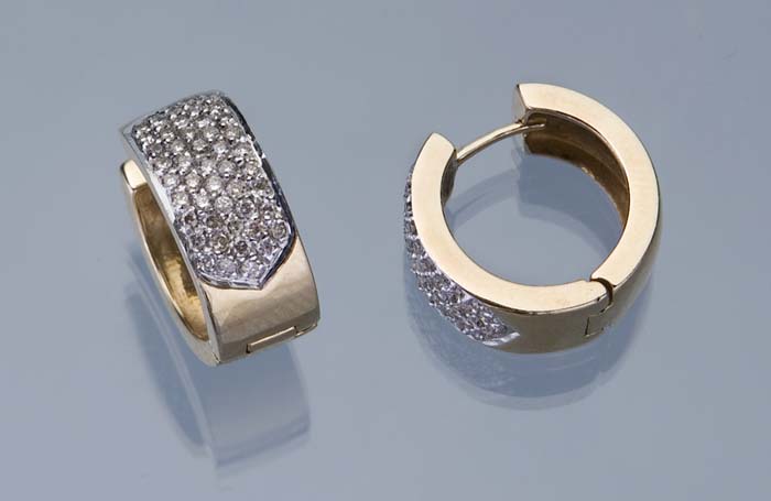 Paar Diamant-Ohrstecker.