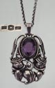 Jugendstil-Anhänger, Kette.