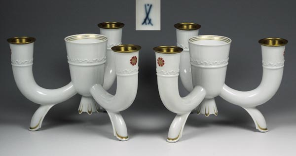 Paar Art Déco-Kerzenleuchter.