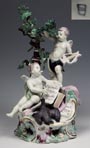 Putti-Figurengruppe.