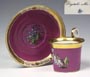 Pupurfond-Tasse, Untertasse.