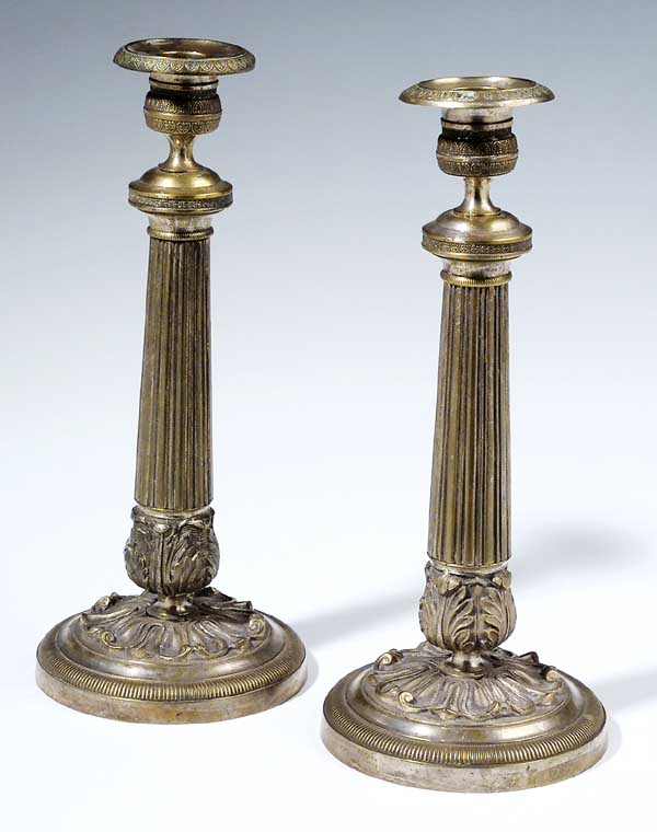 Paar Biedermeier-Leuchter.