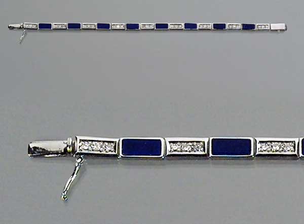 Brillant-Lapislazuli-Armband.