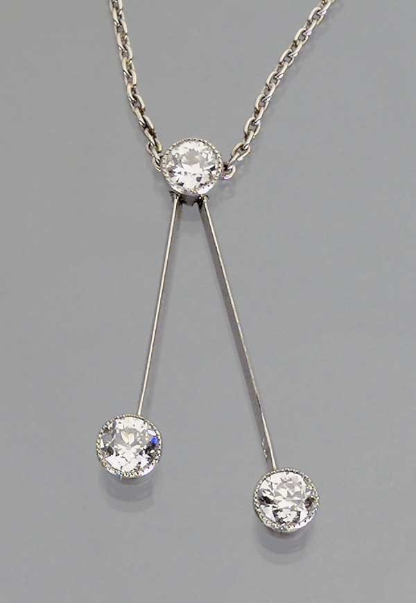 Art Déco-Brillant-Collier.