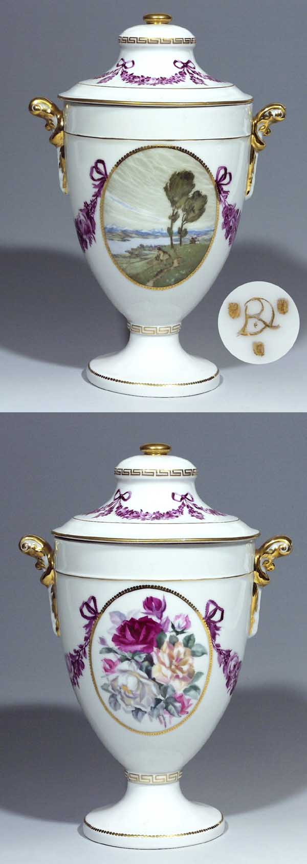 Deckelvase.