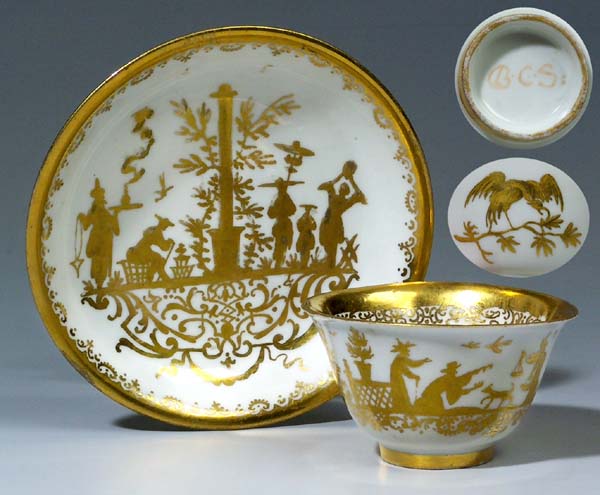 Goldchinesen-Koppchen, Unterschale.