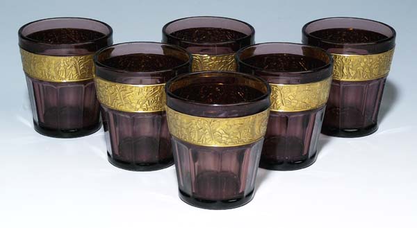 6er Satz Art Déco-Becher.
