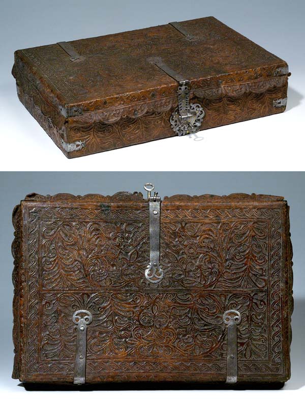 Barock-Lederkassette.