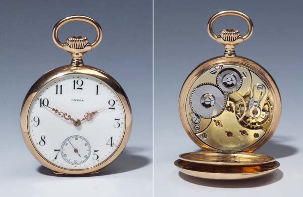 Goldene Herren-Taschenuhr.