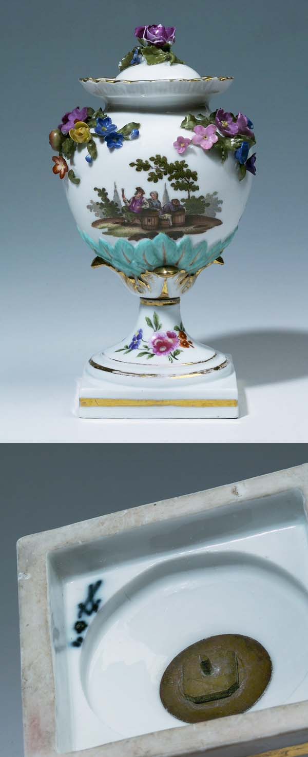 Deckelvase.