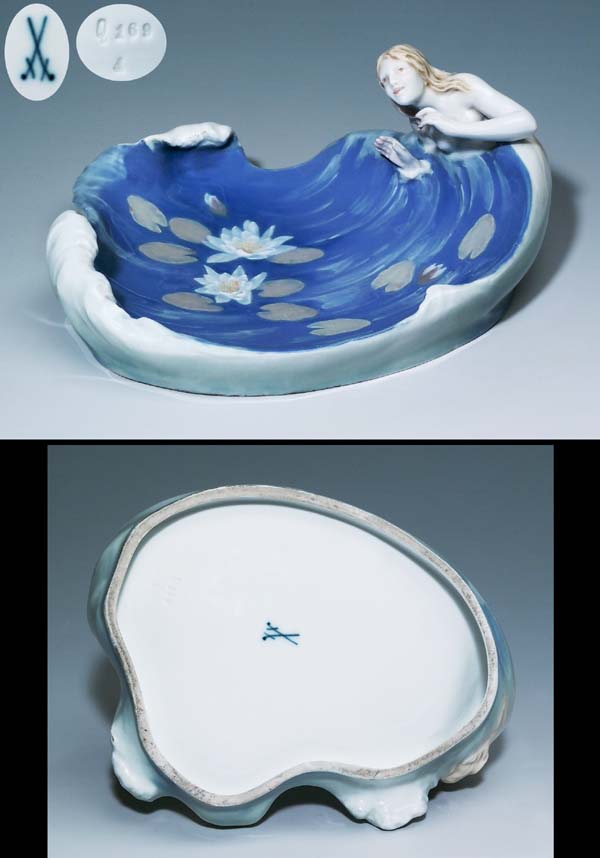Jugendstil-Figurenschale.