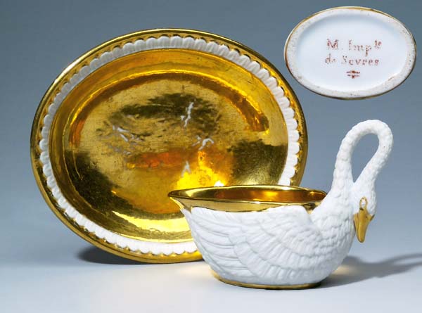 Empire-Schwanensauciere, Unterschale.