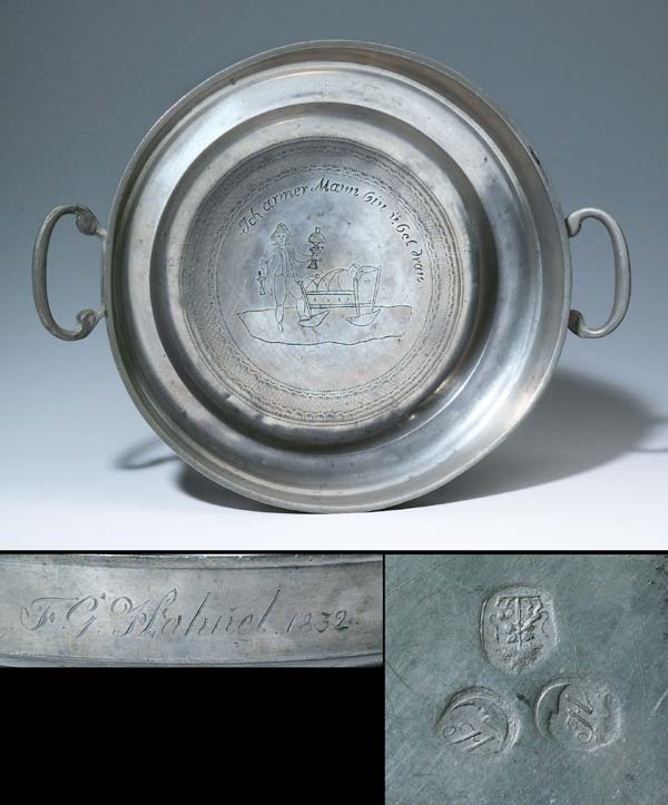 Biedermeier-Henkelschale.