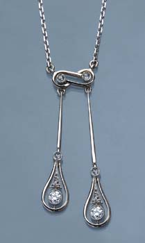 Art Déco-Brillant-Collier.