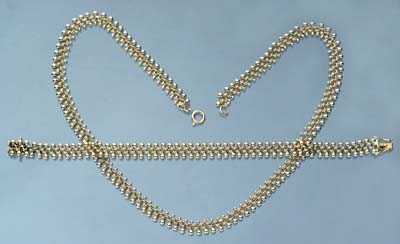Gold-Collier, Armband.