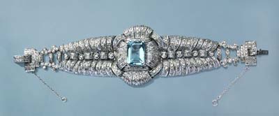 Großes Aquamarin-Brillant-Armband.