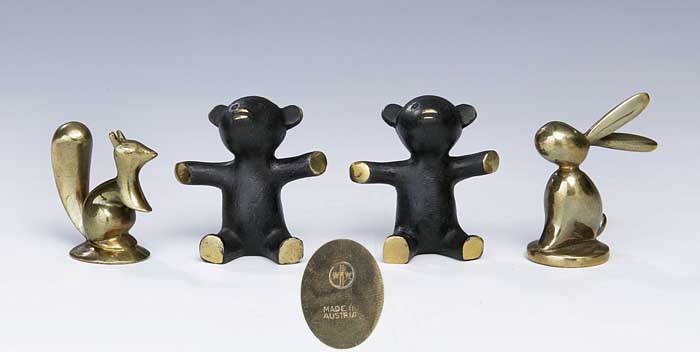 4er Satz Wiener Bronzen.