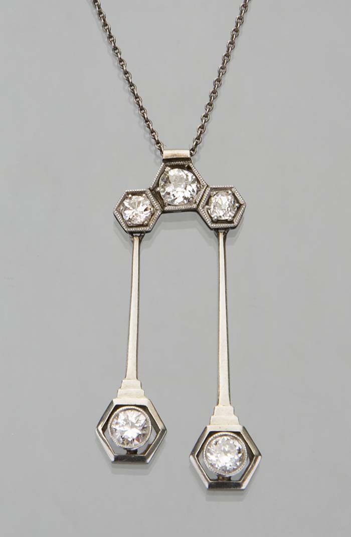 Jugendstil-Brillant-Collier.