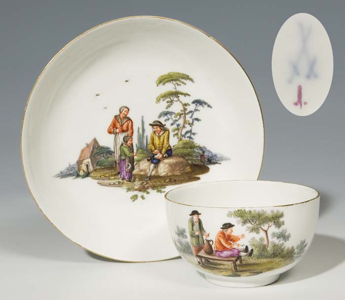 Barock-Tasse, Untertasse.