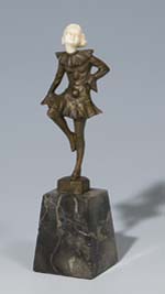 Art Déco-Kombinationsfigur 20er Jahre.