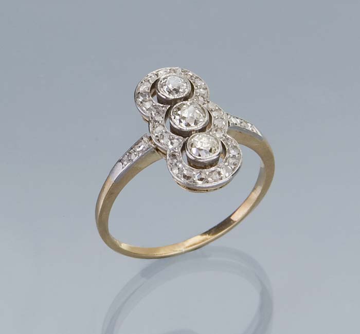 Art Déco-Brillant-Ring.