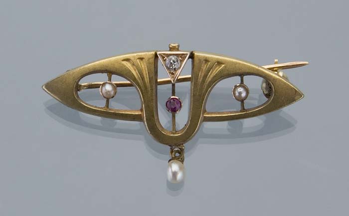 Jugendstil-Brosche.