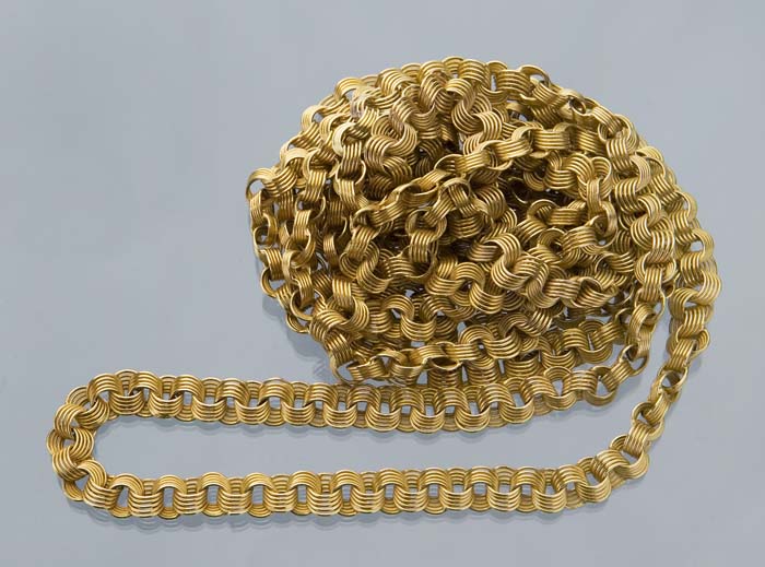 Langes schweres Gold-Sautoir.
